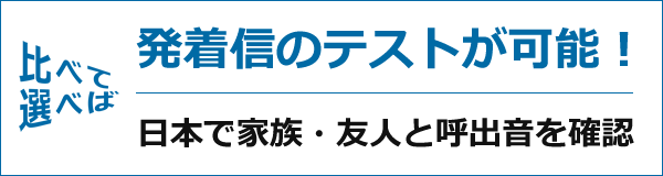 発着信のテストが可能！